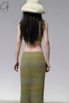 SWAYING/KNIT gradient strapless halterneck top SW23SS1T36 gradient green PS61